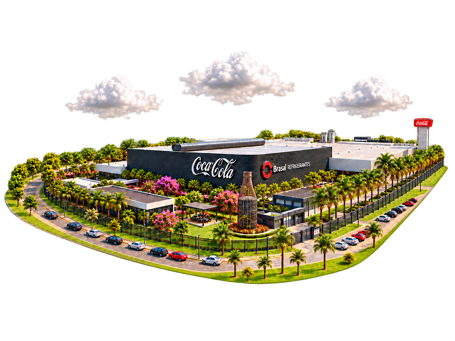 Modelo 3D da Fabrica da Brasal Refrigerantes